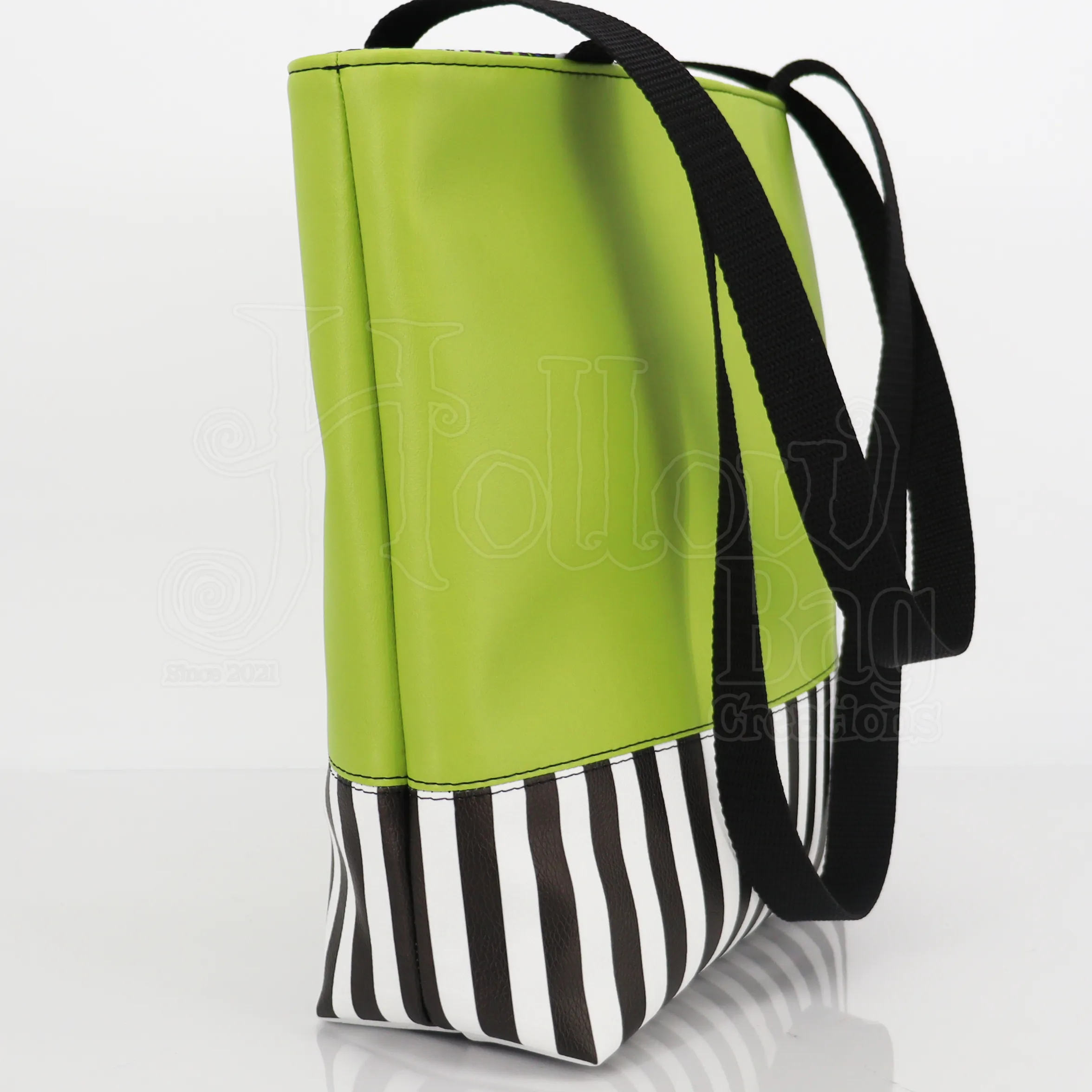 SM Tote - BJ Danger Noodles Green & Striped