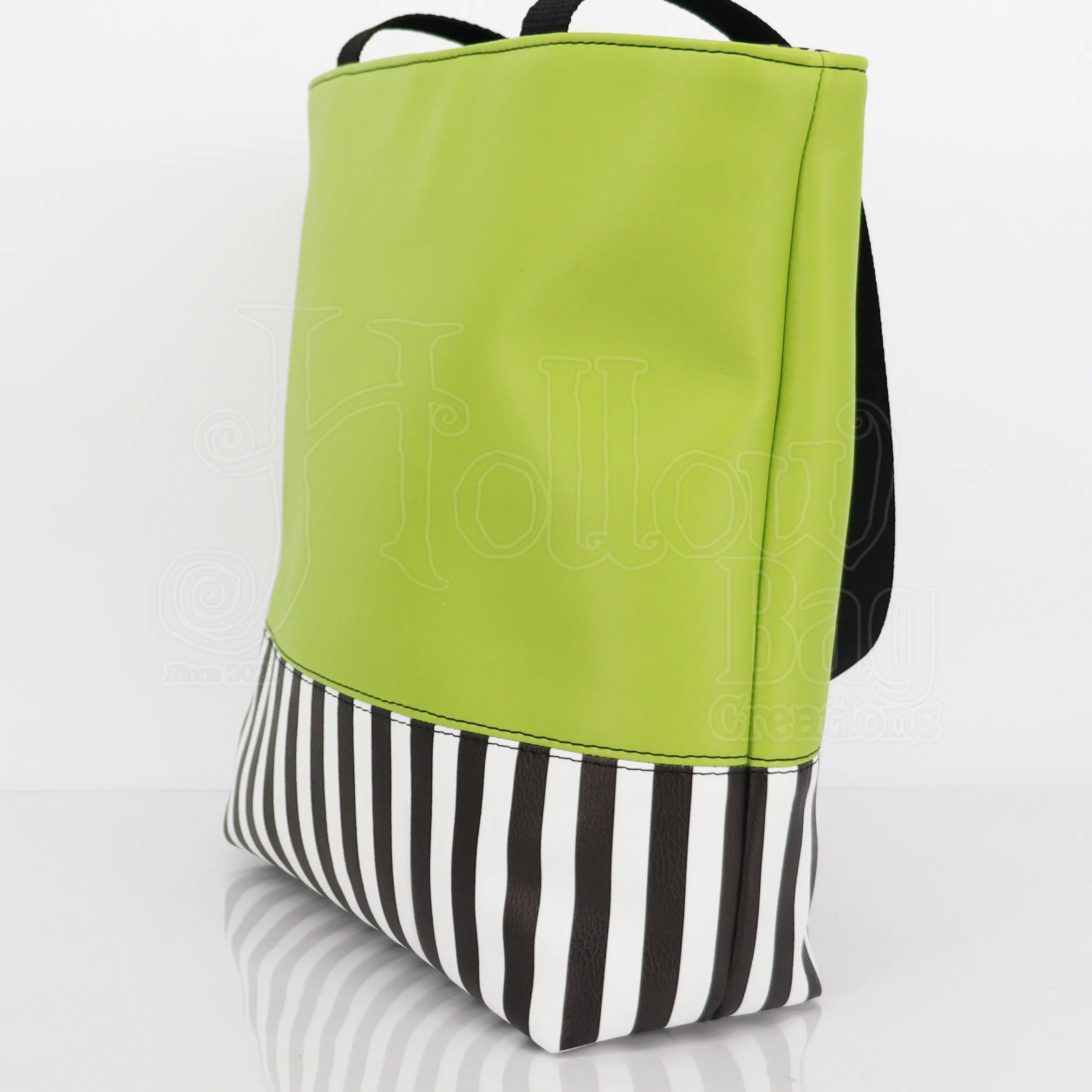 SM Tote - BJ Danger Noodles Green & Striped