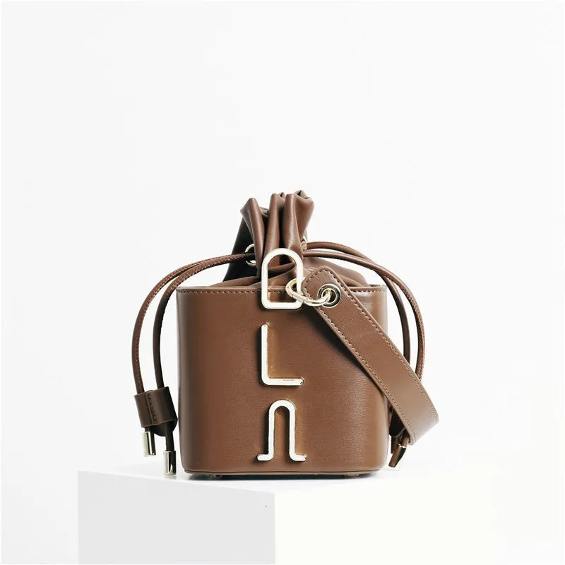 Small Leather Bucket Bag