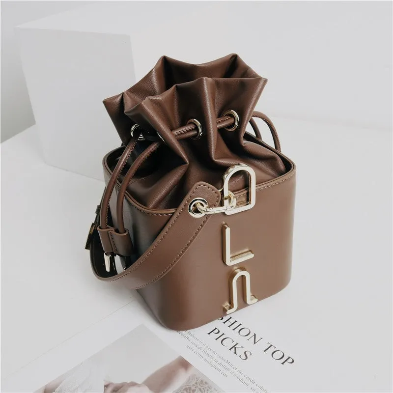 Small Leather Bucket Bag