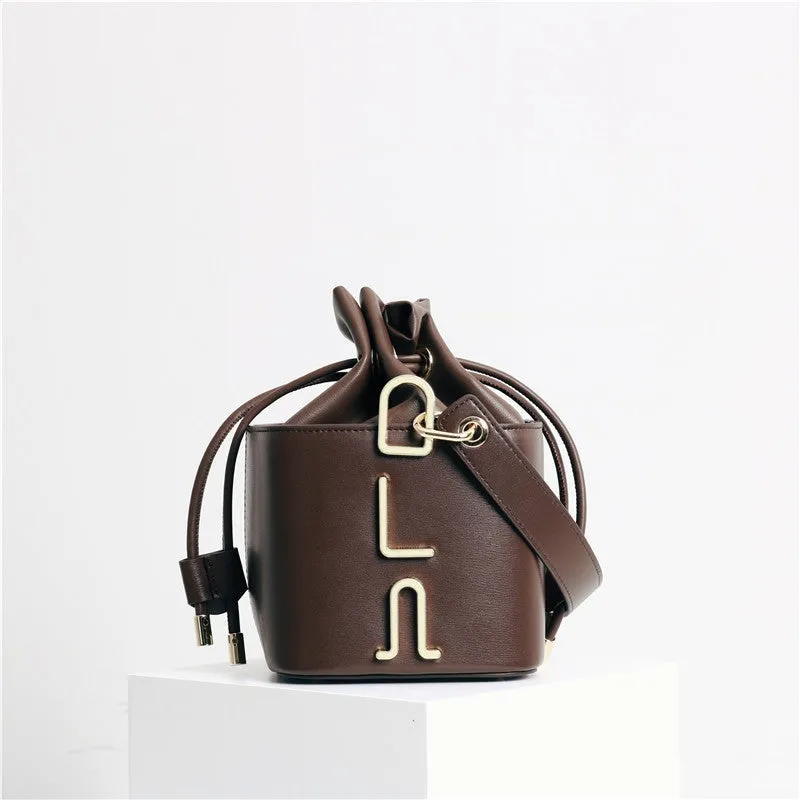 Small Leather Bucket Bag