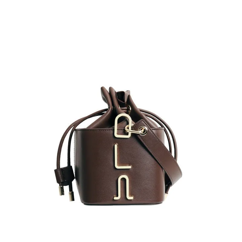 Small Leather Bucket Bag