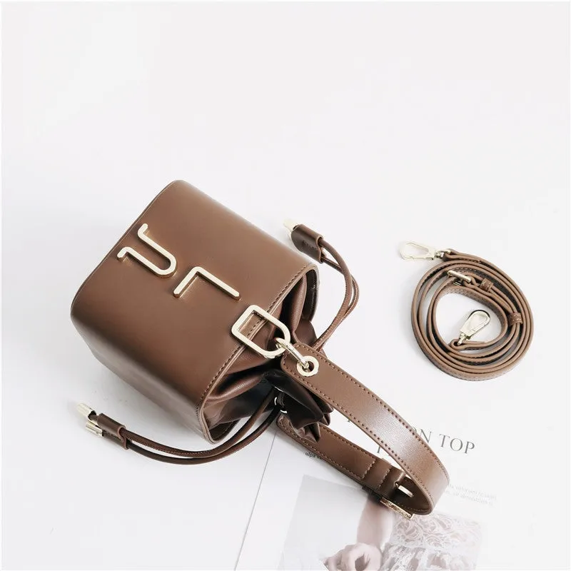 Small Leather Bucket Bag