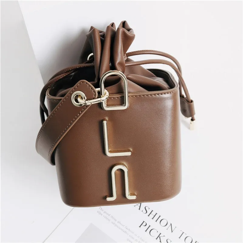 Small Leather Bucket Bag