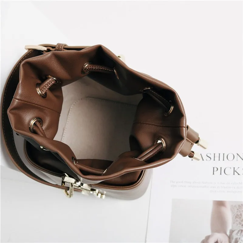 Small Leather Bucket Bag