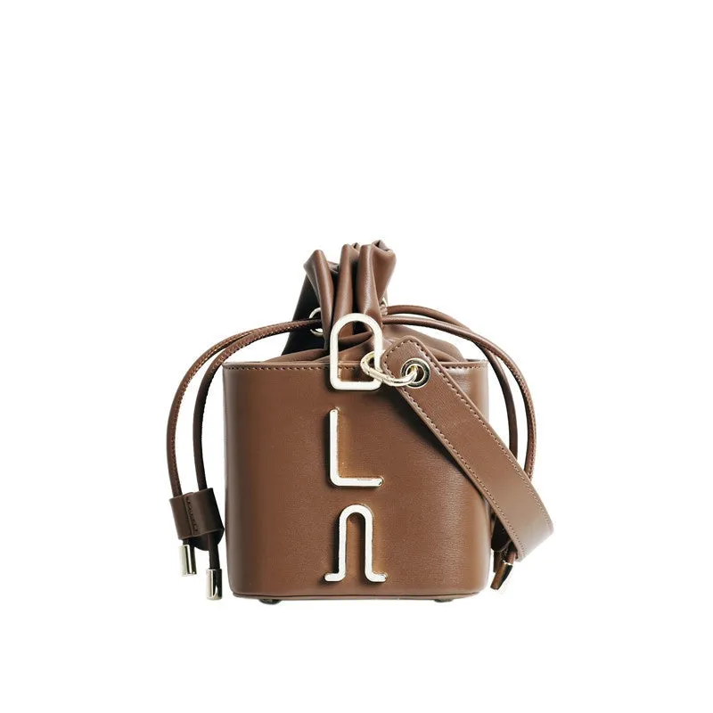 Small Leather Bucket Bag