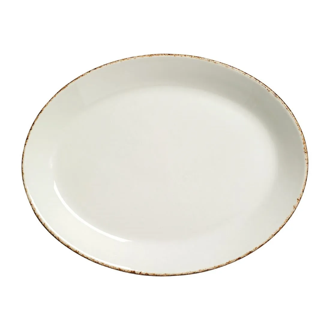 Steelite Brown Dapple Oval Coupe Plates 280mm (Pack of 12) - VV1316