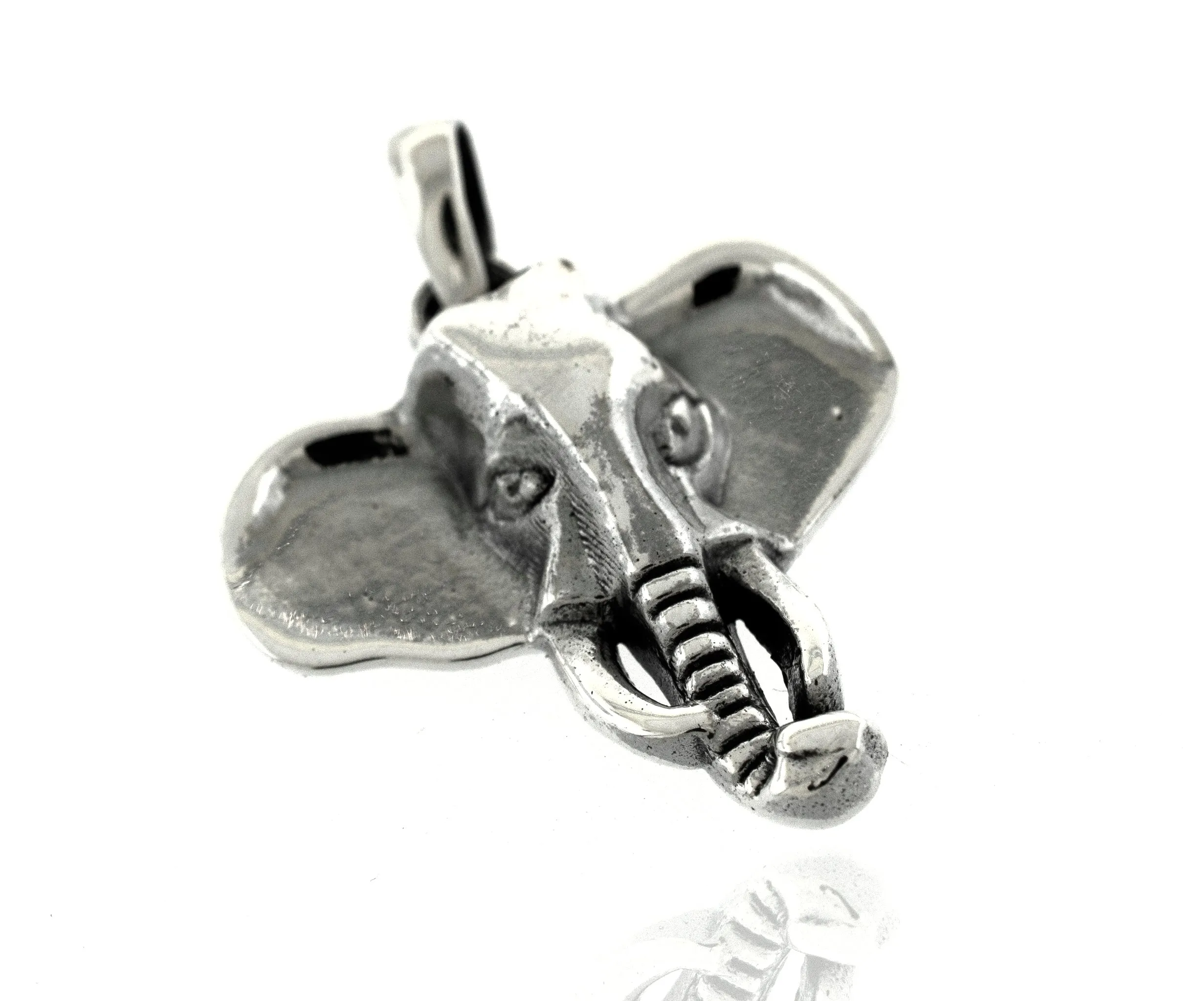 Striking Elephant Head Pendant