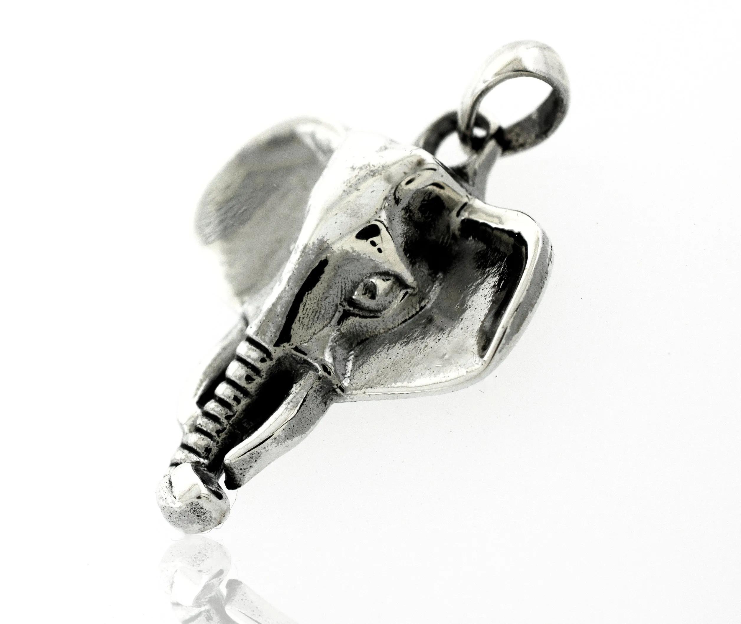 Striking Elephant Head Pendant