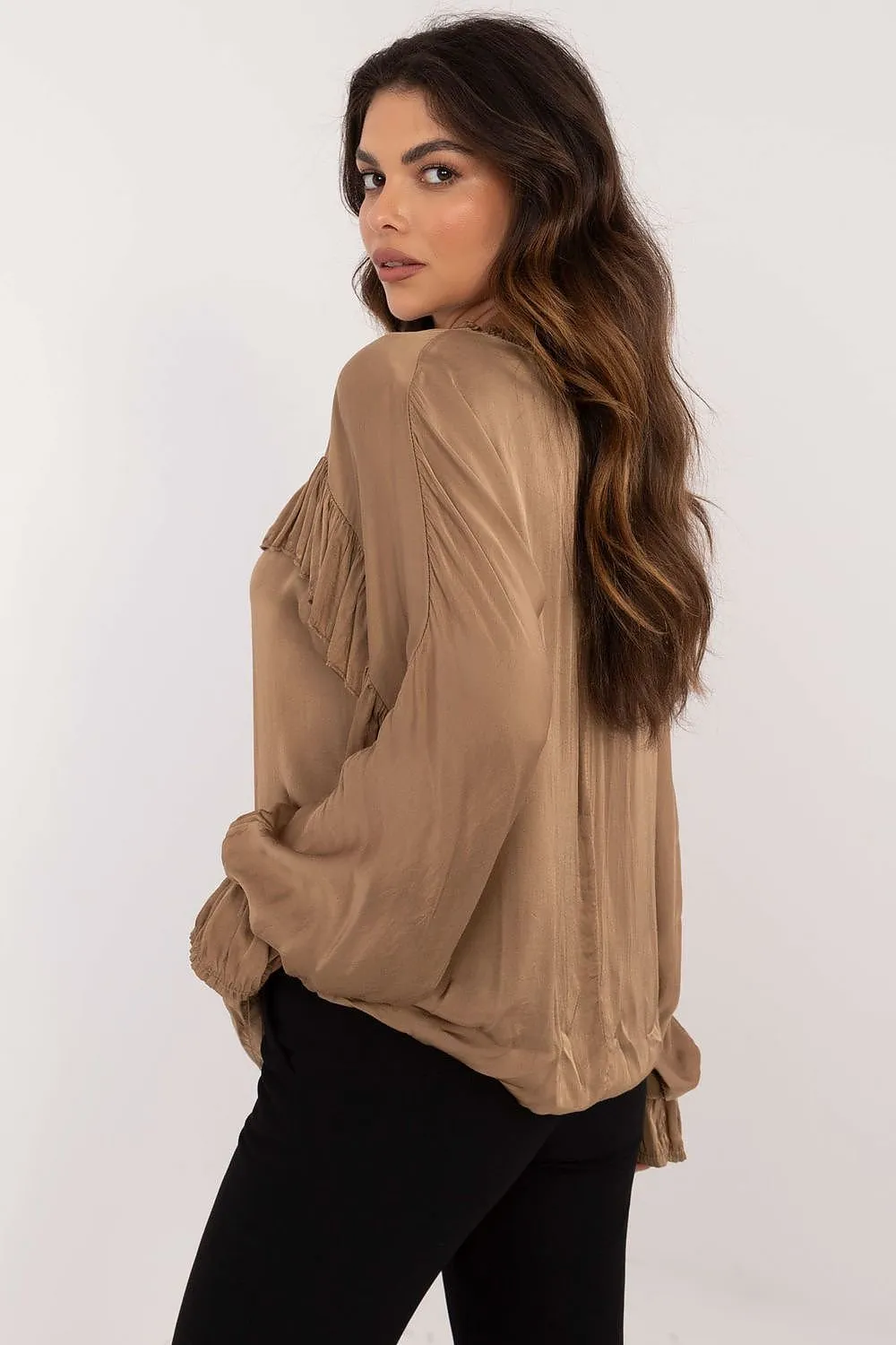 Striking Ruffle Long Sleeve Shirt