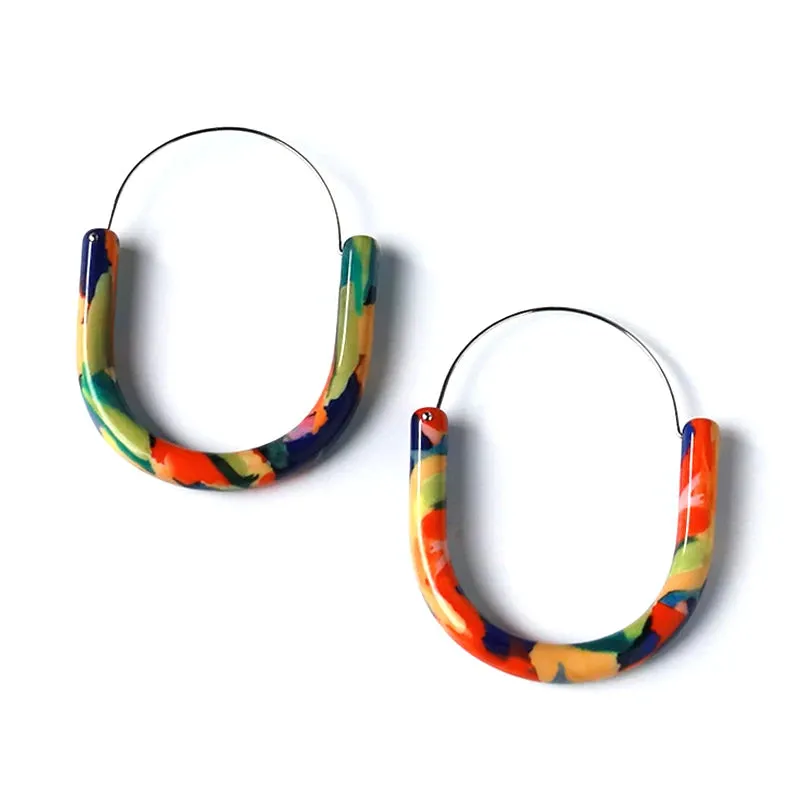 TEEK - Multi Colored Hoop Earrings