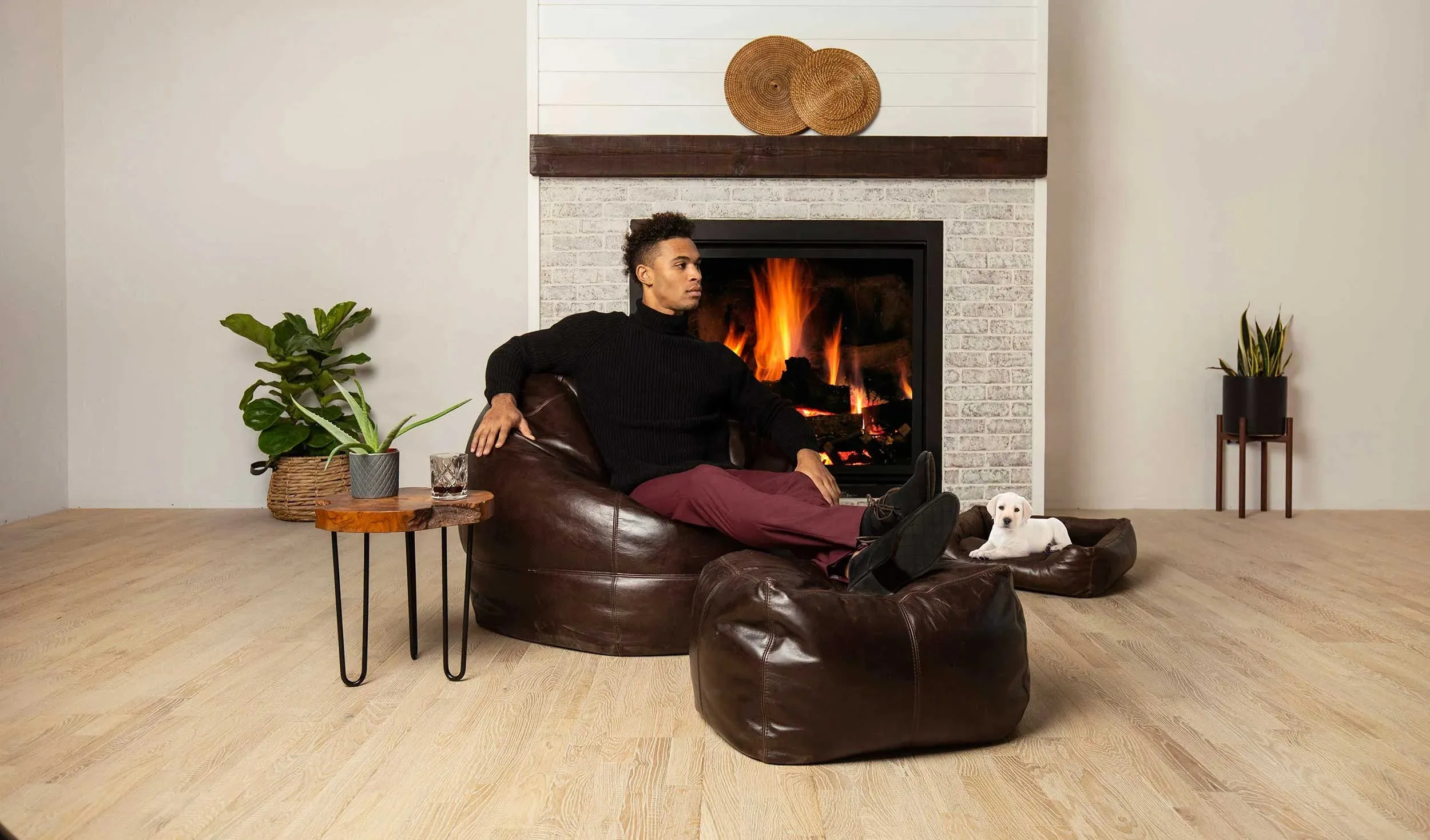 The Big Pear - Leather - Chocolate
