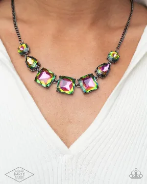 Unfiltered Confidence - Multi Colored Oil Spill Necklace - Paparazzi Accessories