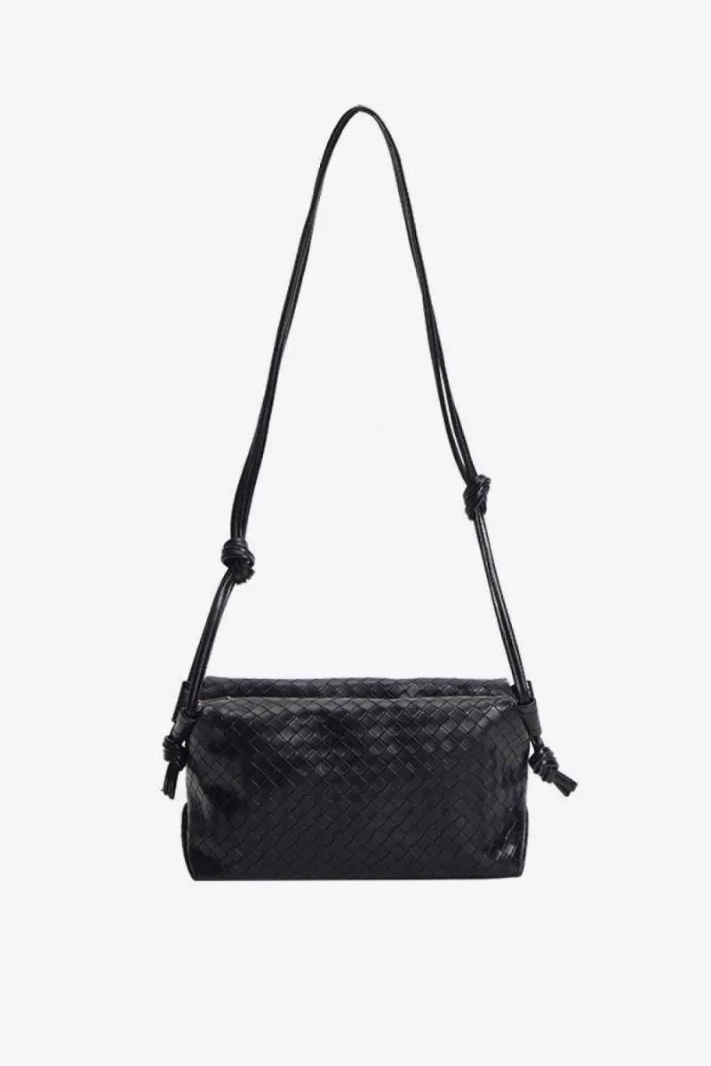 Vegan Leather Knot Detail Shoulder Bag