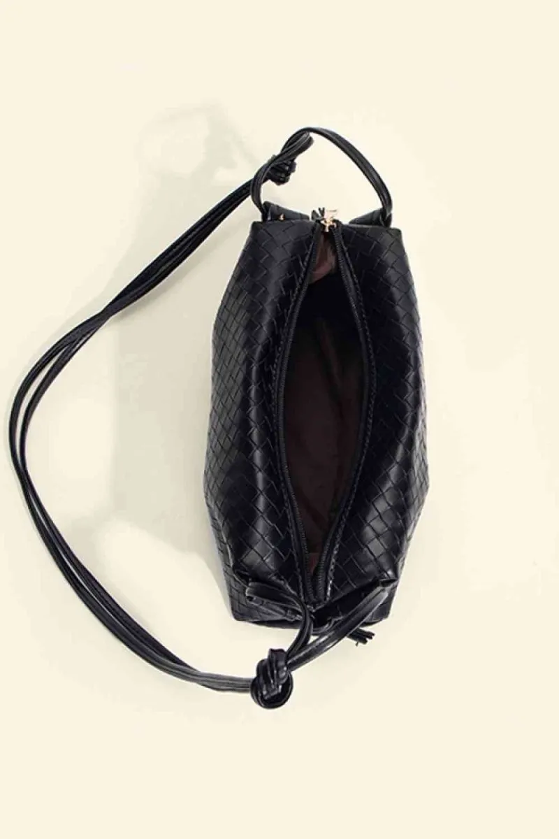 Vegan Leather Knot Detail Shoulder Bag