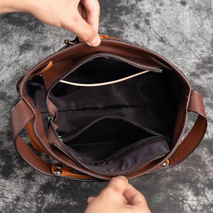 Vintage Ladies Leather Over The Shoulder Bag Side Bags For Women