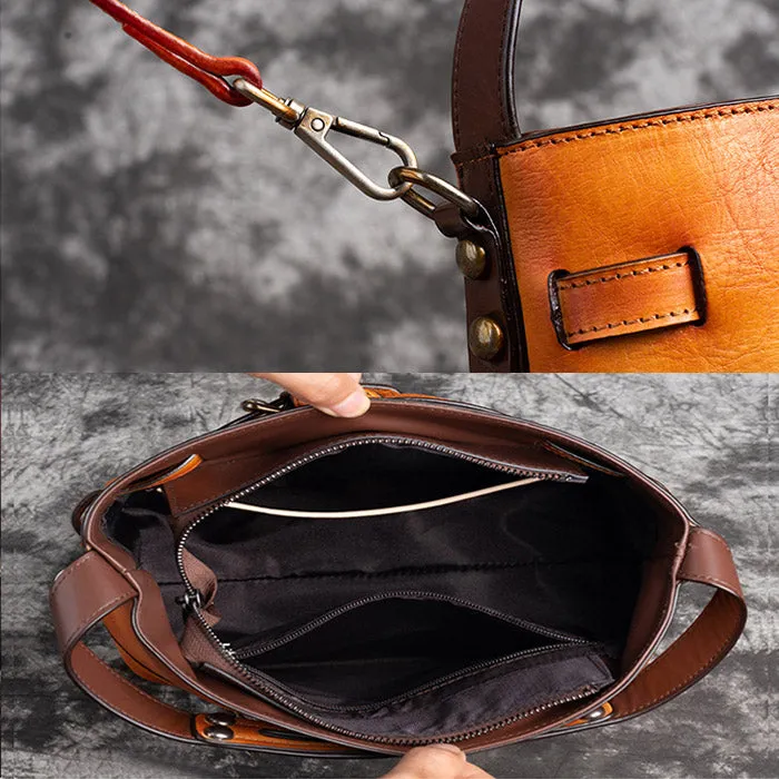 Vintage Ladies Leather Over The Shoulder Bag Side Bags For Women