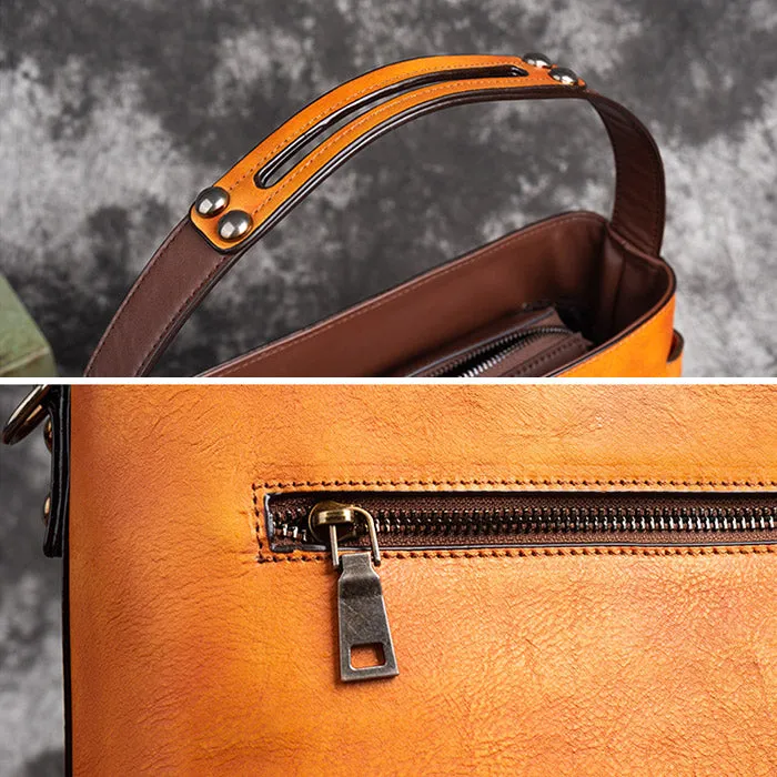 Vintage Ladies Leather Over The Shoulder Bag Side Bags For Women