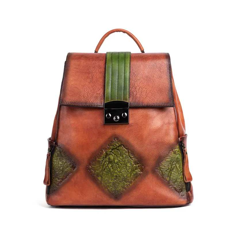 Vintage Womens Western Backpack Purses Ladies Rucksack Bag