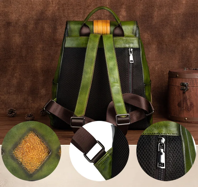 Vintage Womens Western Backpack Purses Ladies Rucksack Bag