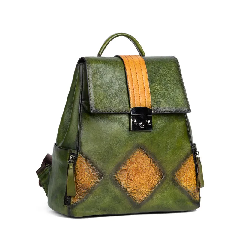 Vintage Womens Western Backpack Purses Ladies Rucksack Bag