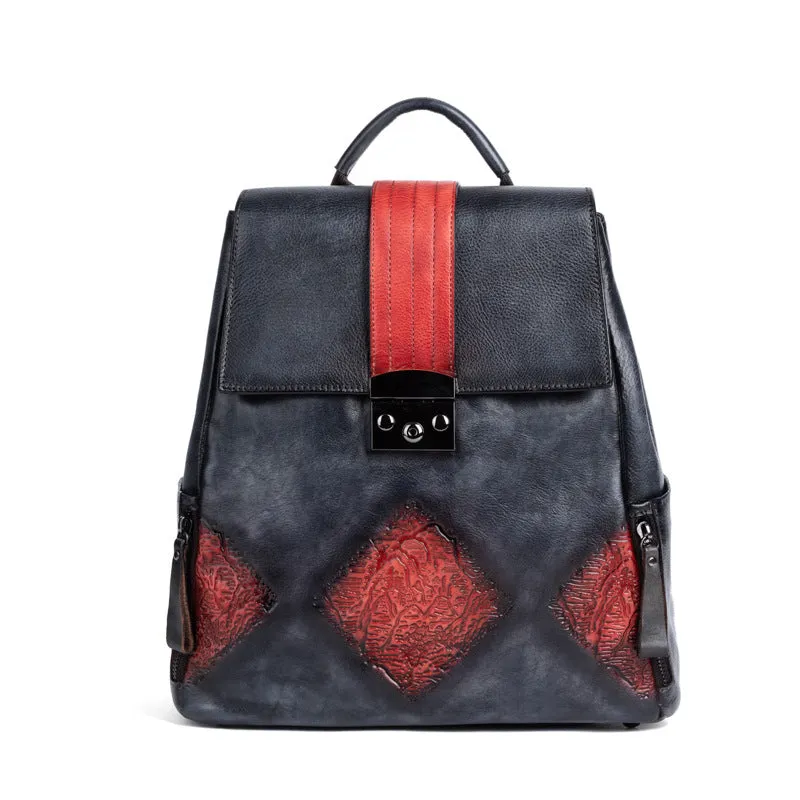 Vintage Womens Western Backpack Purses Ladies Rucksack Bag