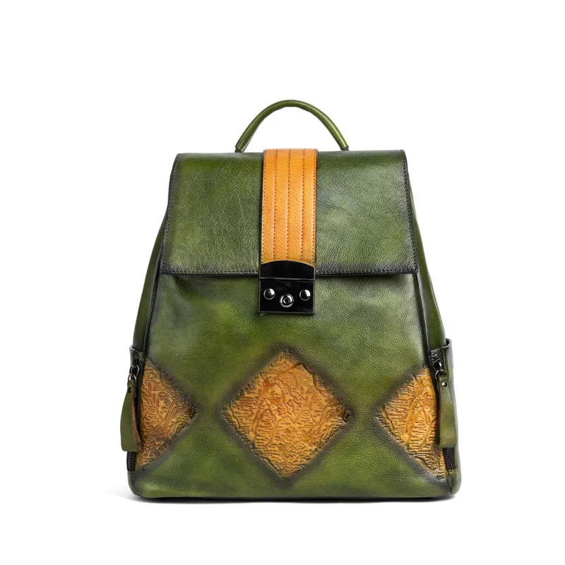Vintage Womens Western Backpack Purses Ladies Rucksack Bag