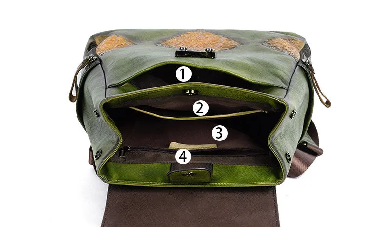 Vintage Womens Western Backpack Purses Ladies Rucksack Bag
